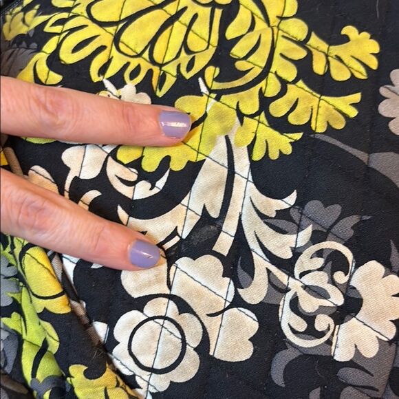 Vera Bradley Black and Yellow Crossbody Purse with Matching Wallet- Preowned - Picture 12 of 13